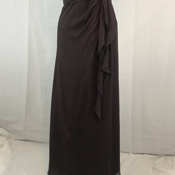 David's Bridal Chiffon Halter Formal Dress F12688 - Picture 3 of 8